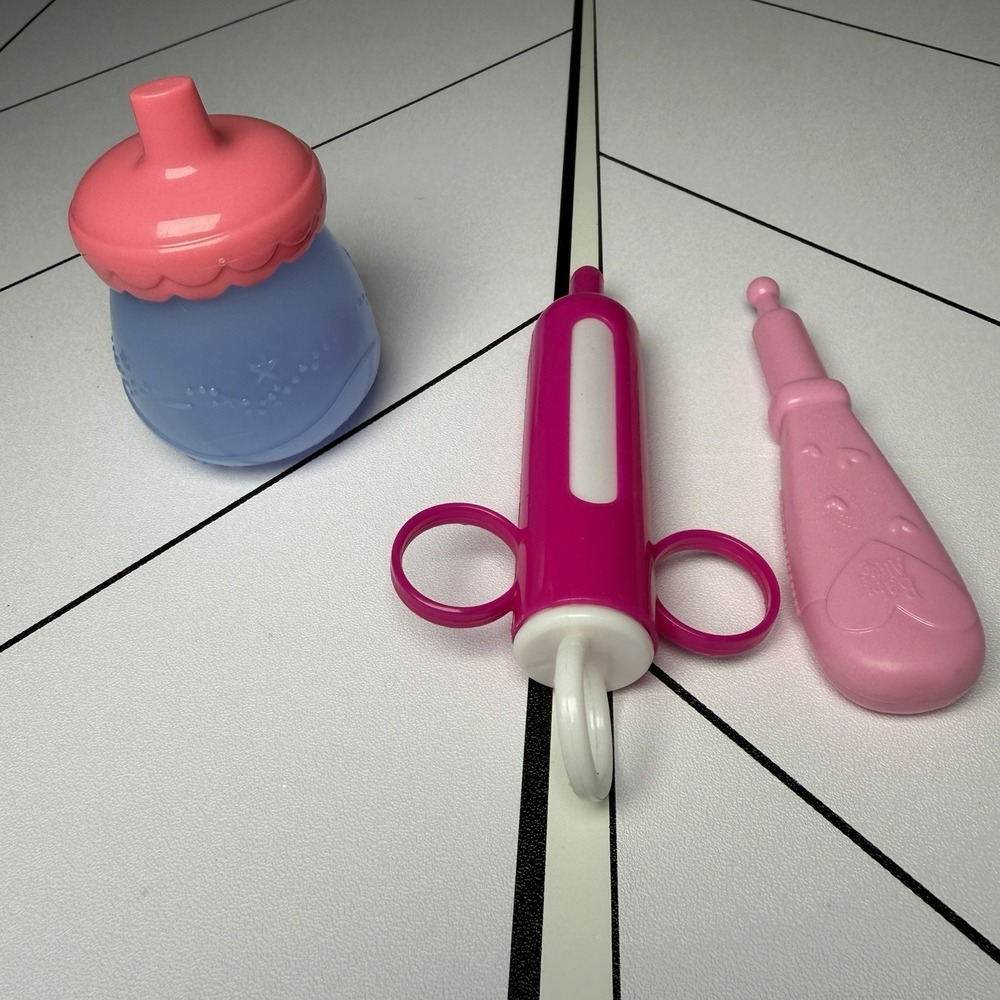 Lot Of 3‎ Baby Alive Replacement Accs Bottle, Thermometer, Plastic Syringe